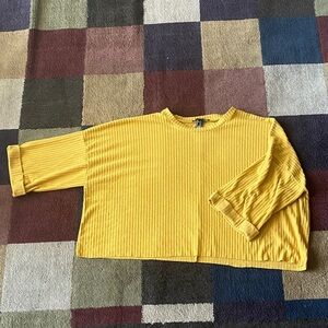 Forever 21 Yellow Ribbed Top